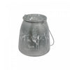 Speckled Reindeer in The Woods Candle Holder with Handle Silver - Set of 2