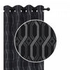 Jacquard Blackout Panel Chain link Black 84\"- Set of 2