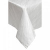 White 54\" x 72\" Marble Tablecloth with Lurex