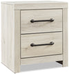 Abby Bedside 2-Drawer Nightstand with USB Port, 21.8\"W x 24.5\"H - White
