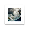 \"Float 3\" Matted and Framed White 36x36 Wall Art