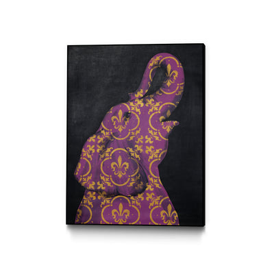 "Zoo Celebration I" Canvas Framed Black 18x24 Wall Art