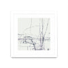 \"Chalk Doodles H\" Matted and Framed White 36x36 Wall Art