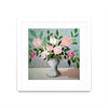 \"Spring Florals 1\" Matted and Framed White 30x30 Wall Art
