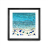 \"Hot Summer Beach\" Matted and Framed Black 36x36 Wall Art