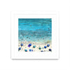 \"Hot Summer Beach\" Matted and Framed White 36x36 Wall Art