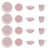 Ryo 16-Piece Dinnerware Set - Pink