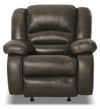 Toreno 42\" Genuine Leather Power Reclining Chair - Grey