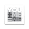 \"You Me We I\" Matted and Framed White 36x36 Wall Art