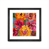 \"Spring Bouquet V32\" Matted and Framed Black 30x30 Wall Art