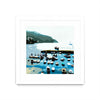 \"Boats\" Matted and Framed White 30x30 Wall Art