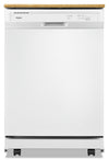 Whirlpool 24\" 64 dBA Portable Front-Control Dishwasher - White - WDP370PAHW