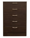 Arlo Bedroom Chest of Drawers, 5-Drawer, 23.6\"W x 36.2\"H, Made in Canada - Espresso Brown