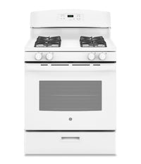 GE 4.8 Cu. Ft. Gas Range with Precise Simmer Burner and Sealed Cooktop Burner - White - JCGBS60DEKWW