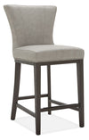 Quinn Counter-Height Stool with Vegan Leather Fabric, 26\"H - Taupe