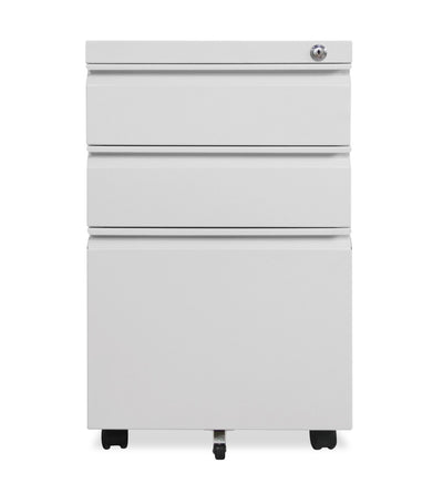 Tygerclaw 3-drawer Wheeled Mobile File Cabinet With Lock Filing Cabinet