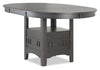 Dena Dining Table with 42-60\"W Extension, Round - Grey