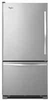 Whirlpool 30\" 18.7 Cu. Ft. Bottom-Mount Refrigerator - Monochromatic Stainless Steel - WRB329LFBM
