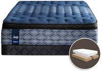 Sealy Posturepedic Performance Plus Mornington Medium Euro Pillow-Top Split Queen Mattress Set