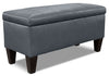 Jackson 40\" Storage Ottoman - Grey Faux Leather