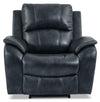 Kory Leather-Look Fabric Reclining Chair – Dark Blue
