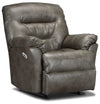 Recliner 4579 Leather-Look Fabric Power Recliner - Smoke