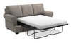 Made in Canada Customizable Sofa Lab Roll 86\" Linen-Look Fabric Sofa Bed with Rolled Arms - Luna Smoke Grey