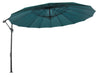 Shanghai Outdoor Patio Umbrella - 114\" W x 75\"H, Weather Resistant Aluminum & Fibreglass, Hand Crank - Aqua