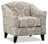 Made in Canada Tula 35\" Fabric Accent Chair with Flared Arms - Twilight Multicolour