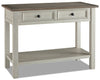 Colby 46\" Rustic Sofa Table with Storage and Shelf - Two Tone Wood