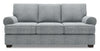 Made in Canada Customizable Sofa Lab Roll 86\" Linen-Look Fabric Sofa Bed with Rolled Arms - Luna Pewter Grey