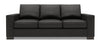 Made in Canada Customizable Sofa Lab Track 85\" Linen-Look Fabric Sofa with Track Arms - Luna Kohl Grey