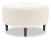 Made in Canada Customizable Sofa Lab The Curve 31\" Chenille Fabric Ottoman - Luxury Sand Beige