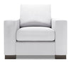 Made in Canada Sofa Lab Customizable Track 38\" Linen-Look Fabric Chair with Track Arms - Pax Ice White