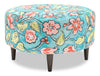 Made in Canada Customizable Sofa Lab The Curve 31\" Fabric Ottoman - Malibu Multicolour
