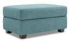 Made in Canada Customizable Sofa Lab The Trunk 39\" Velvet Fabric Storage Ottoman - Sea Blue