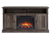 Ollie 60\" Electric Fireplace TV Stand with Storage and Cable Management for TVs up to 65\"- Grey