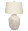 26\" Cream Textured Ceramic Table Lamp