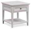 Heron Cove 20\" Traditional End Table with Storage and Shelf - White Pine