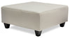 Made in Canada Addison 37\" Leather-Look Ottoman - Beige
