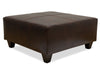 Made in Canada Addison 37\" Leather-Look Ottoman - Brown