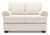 Made in Canada Customizable Sofa Lab Roll 64\" Chenille Fabric Loveseat with Rolled Arms - Luxury Sand Beige