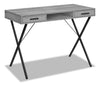 Rowan 42\" Office Desk with 2-Drawers & Cubbyhole - Grey