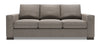 Made in Canada Customizable Sofa Lab Track 85\" Linen-Look Fabric Sofa Bed with Track Arms - Luna Smoke Grey