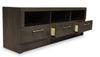 Rio 65\" Modern TV Stand with Storage and Cable Management for TVs up to 75\"- Brown