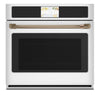 Cafe 30\" 5 Cu. Ft. Electric Wall Oven with True European Convection with Self Clean Racks - Matte White - CTS90DP4NW2
