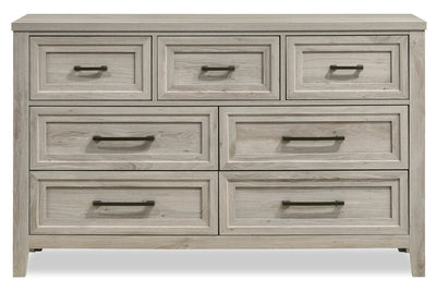 Lara Bedroom 7-Drawer Dresser, 60.6"W x 38"H - Antique Grey | Commode Lara de 60,6 po (L) x 38 po (H) à 7 tiroirs pour la chambre à coucher - gris antique