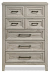 Lara Bedroom Chest of Drawers, 5-Drawer, 33.9\"W x 50.5\"H - Antique Grey