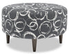 Made in Canada Customizable Sofa Lab The Curve 31\" Fabric Ottoman - Heather Multicolour