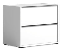 Raia Bedside 2-Drawer Nightstand - Made in Italy, 24